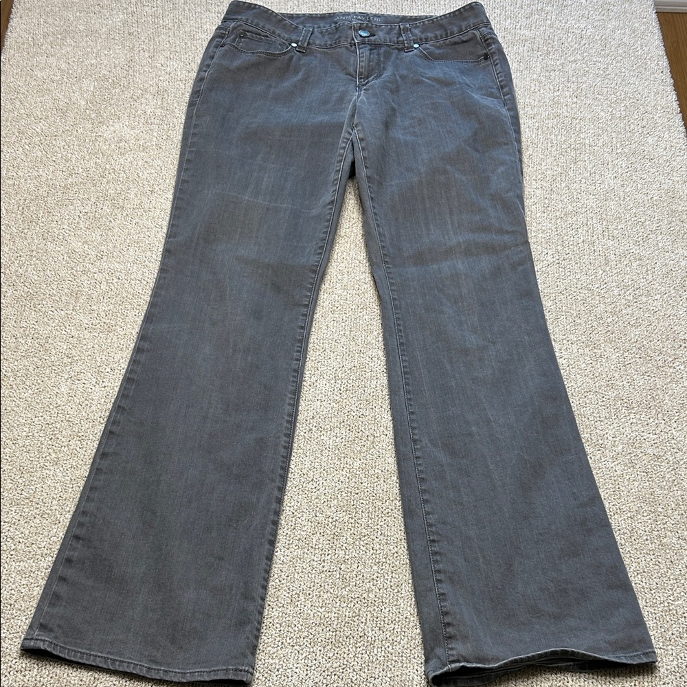 Ann Taylor Charcoal Modern Boot Jeans Size 10 - Picture 1 of 9